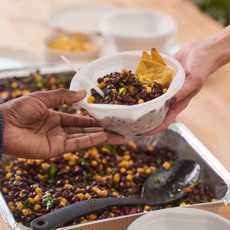 Giving Food To Poor People